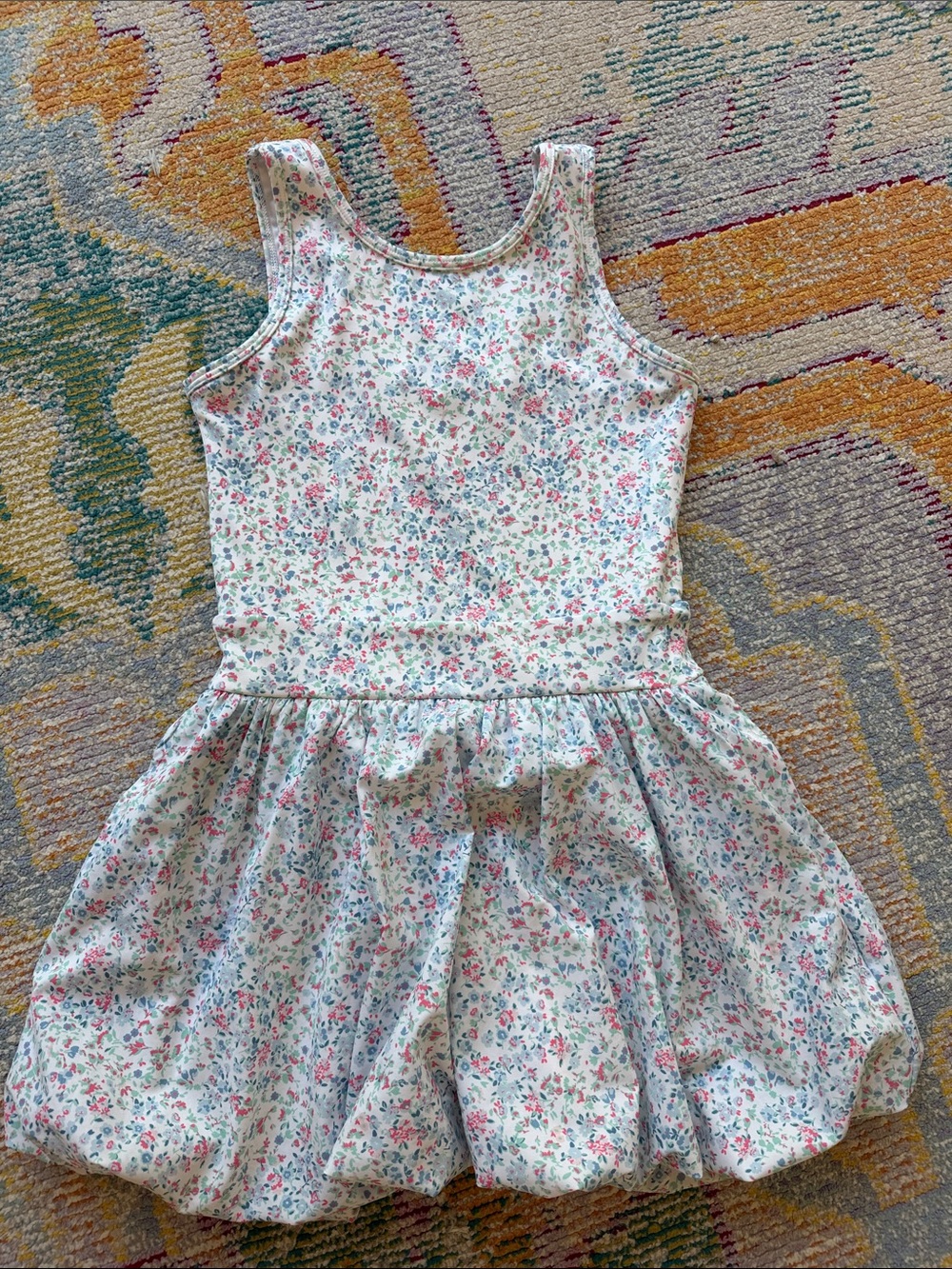 Floral Tank Dress YPB Abercrombie kids 9/10 - White with Pink & Blue Flowers